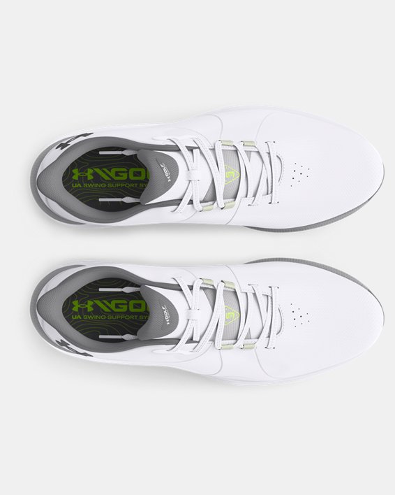 Men's UA Drive Pro Spikeless Wide Golf Shoes in White image number 2